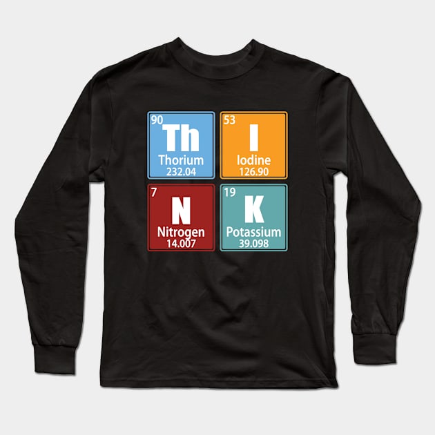 Think Periodically - Periodic Table Long Sleeve T-Shirt by TheInkElephant